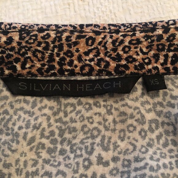 Silvian Heach Italian Leopard Print Long Sleeve Blouse_ Authentic Italian Design - Picture 6 of 9